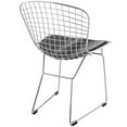 thumbnail image 3 of Take Me Home Metallic Woven Dining Chair – Set of 4 with Black Pad and Chrome Frame, Stylish Woven Design for Modern Dining Rooms and Contemporary Spaces,durable, 3 of 5