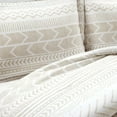 thumbnail image 2 of Lush Decor Hygge Geo Reversible Comforter Taupe/White 5Pc Set Full/Queen, 2 of 11