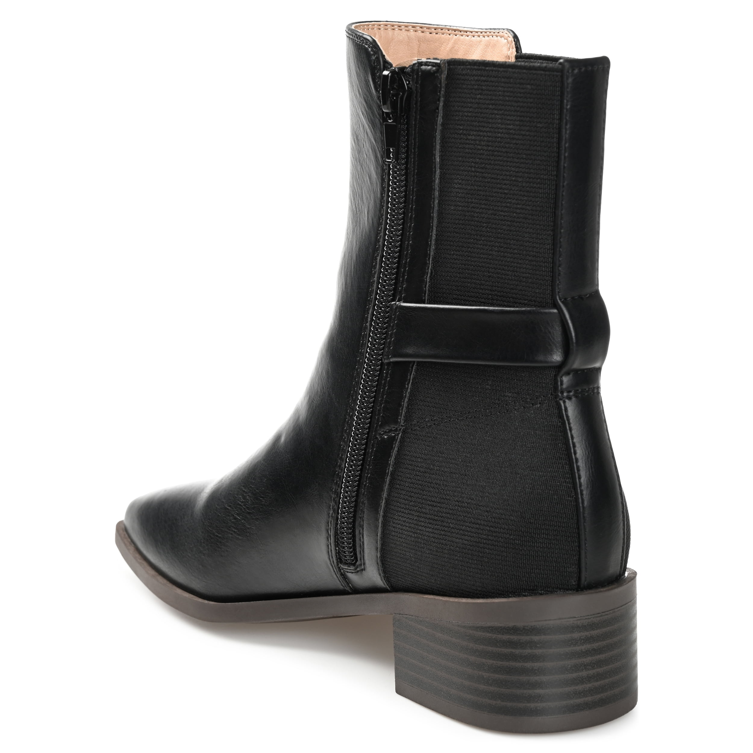 Journee Womens Aubrie Inside Zip Stacked Heel Booties, Widths Available