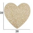 thumbnail image 5 of EONQY Heart Gold Placemats, 10 Pack Decorative Placemats Round Placemat PVC Placemats Hollow Table Place Mats Washable for Dining Table, 5 of 5