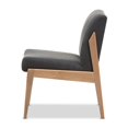 thumbnail image 4 of Baxton Studio Wera Accent Slipper Chair in Dark Gray, 4 of 9
