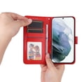thumbnail image 5 of SaniMore Galaxy S24 5G Wallet Case, [Flower Embossed] Premium PU Leather Flip Protective Case with Card Holder & Stand Cover for Samsung Galaxy S24 6.2" 2024, Red, 5 of 11
