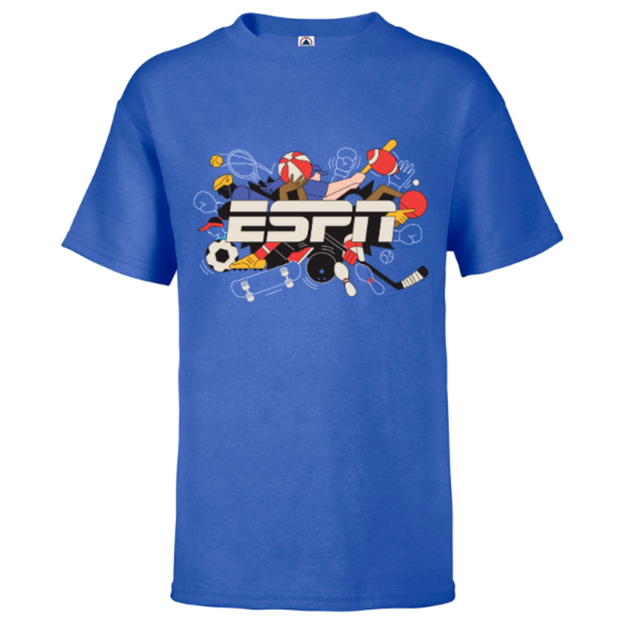 ESPN Logo Sports Standard - Short Sleeve T-Shirt for Kids – Customized ...