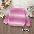 thumbnail image 5 of Little Kids Cable Gradient Knit Sweaters Cute Round Neck Long Sleeve Pullover Top Casual Loose Oversized Knitted Sweater Simple Knit Sweater Winter Outfits for Toddler and Kids 8-10 Years, 5 of 8