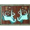 thumbnail image 1 of Ahgly Company Indoor Rectangle Animal Light Blue Traditional Area Rugs, 2' x 5', 1 of 4