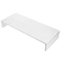 Topbathy Desktop Monitor Stand White Space Saving Screen Riser Shelf for Home and Office