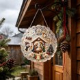 thumbnail image 4 of 2D Flat Acrylic Christmas Hanging Sign 7.87in, Merry Xmas Ornament for Wall Door and Holiday Tree Indoor Mantel Home Decor., 4 of 7