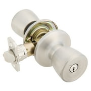 Brinks Mobile Home Keyed Entry Classic Bell Style Doorknob, Stainless Steel Finish