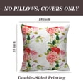 thumbnail image 2 of LALILO Throw Pillow Covers Floral Three Rose Beautiful Accent Beauty Cushion Cover 18" x 18", 2 Pack, 2 of 6