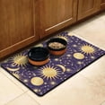 thumbnail image 3 of Dog Food Mat Boho Chic Ethnic Earthy Artistic patterns Non-Slip Absorbent Waterproof Quick Dry Washable, 3 of 7