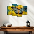 thumbnail image 2 of Elephant Stock Flower And Butterfly Wall Art - Horizontal Multi Panel Canvas - Living Room Wall Decor - Animal Multi Panel - Yellow And Blue Decor By Darrell Gulin - 24" x 14", 2 of 4