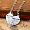 thumbnail image 3 of UDIYO 2 Pcs/Set Hot Mother Daughter Heart Pendant Matching Necklace Xmas Gift Jewelry, 3 of 6