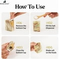 thumbnail image 5 of Radicaln Marble Salt and Pepper Shakers Set with Tray 2.5" Green Handmade Spice Jars, Sugar Bowl – Salt Shaker and Pepper Shaker Set for Kitchen Countertop & Modern Seasoning Storage Containers, 5 of 6