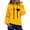 Yellow, variant on Women's Graphic Hoodies Cute Love Heart Print Drawstring Long Sleeve Sweatshirt Fall Casual Pullover Outfits Tops with Pockets