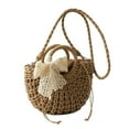 thumbnail image 1 of Generic Hand-woven Hollow-carved Rattan Tote Bag - Women Handbag, 1 of 11