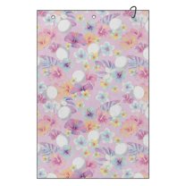 Yuyamidu Golf Ball Golf Towel Hibiscus Coral Velvet Towels Quickly Remove Sand Mud Dirt and Sweat Soft Comfortable Fabric Golf Gifts for Women, Golfers