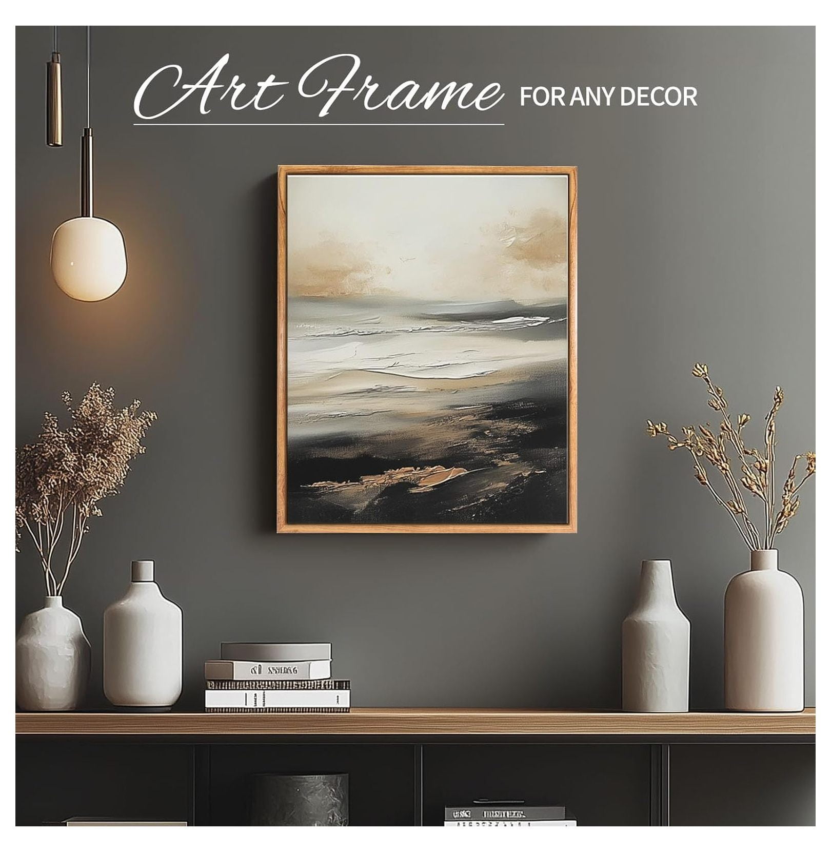 Floater Frame for 1.25 thick Canvas, Available in 25+ size and 4 Color, Perfect Floating Frame for Finished Canvas Artist Panel Oil Painting Wall Art Décor (Light Oak Frame, 8"x10")