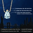 thumbnail image 3 of Gem Stone King 10K Yellow Gold Sky Blue Aquamarine Pendant Necklace for Women | 0.65 Cttw | Gemstone March Birthstone | Pear Shape 7X5MM | With 18 inch Chain, 3 of 7
