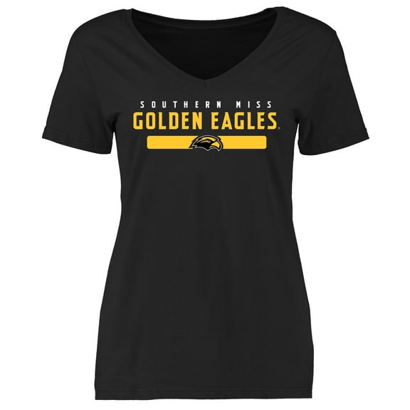 Women's Black Southern Miss Golden Eagles Team Strong T-Shirt