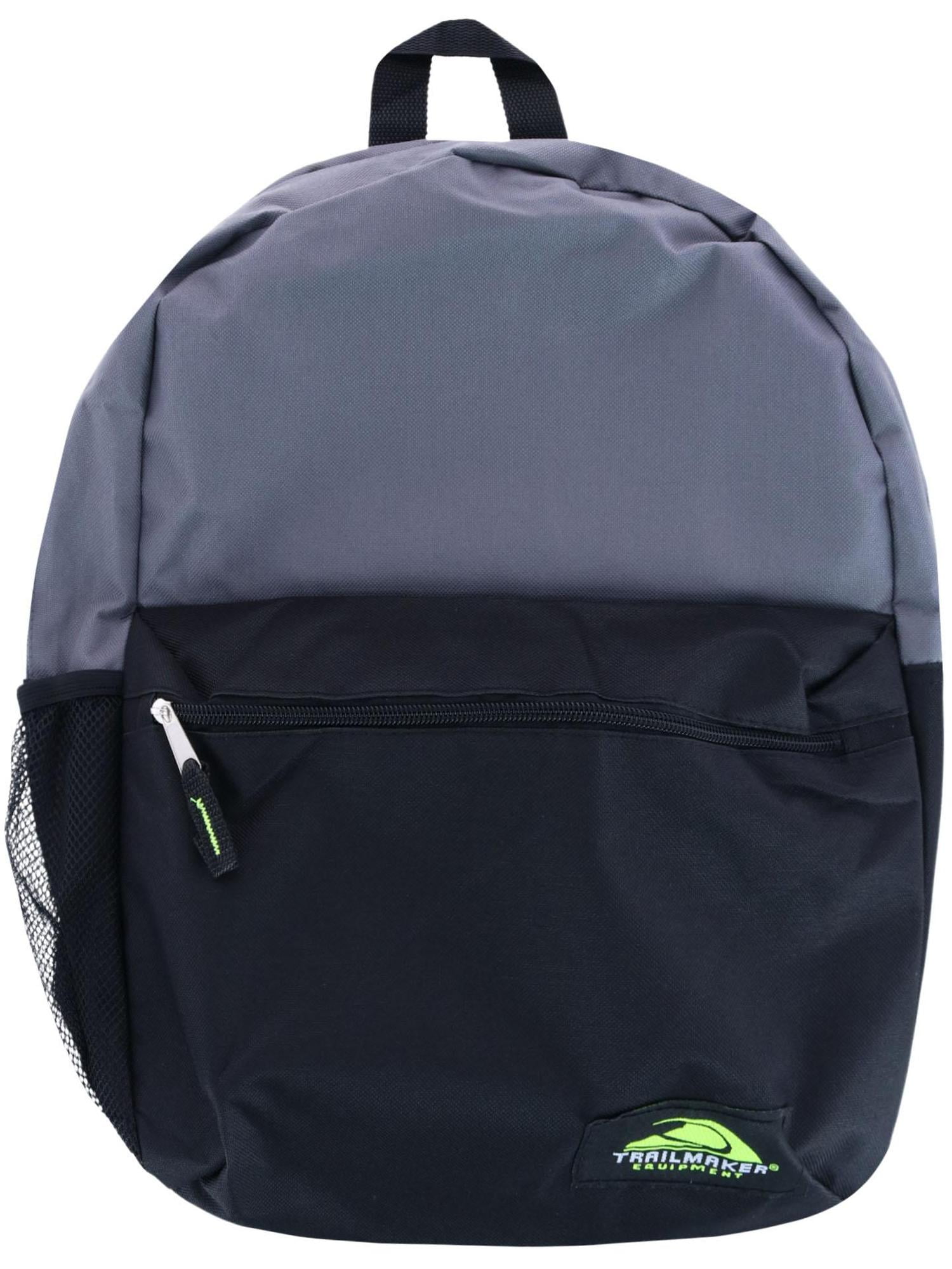 CTM Boy's Trailmaker 18-Inch Two-Tone Backpack with Front Pocket
