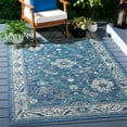 thumbnail image 3 of SAFAVIEH Sunrise Joanna Floral Reversible Indoor/Outdoor Area Rug, Grey/Blue Ivory, 5'3" x 7'7", 3 of 8