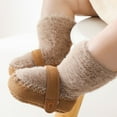 thumbnail image 4 of Otqutp Toddler Sneaker Boys Girls Baby Warm Socks Shoes Toddler Shoes Floor Socks Shoes Outwear Solid Colours for Autumn Winter 0-18 Months, 4 of 6