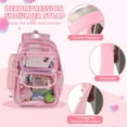 thumbnail image 5 of DAKIMOE Fashion Clear Backpack Heavy Duty PVC Transparent Bag See Through BookBag for Student School Work Festival Sport Travel, 5 of 10
