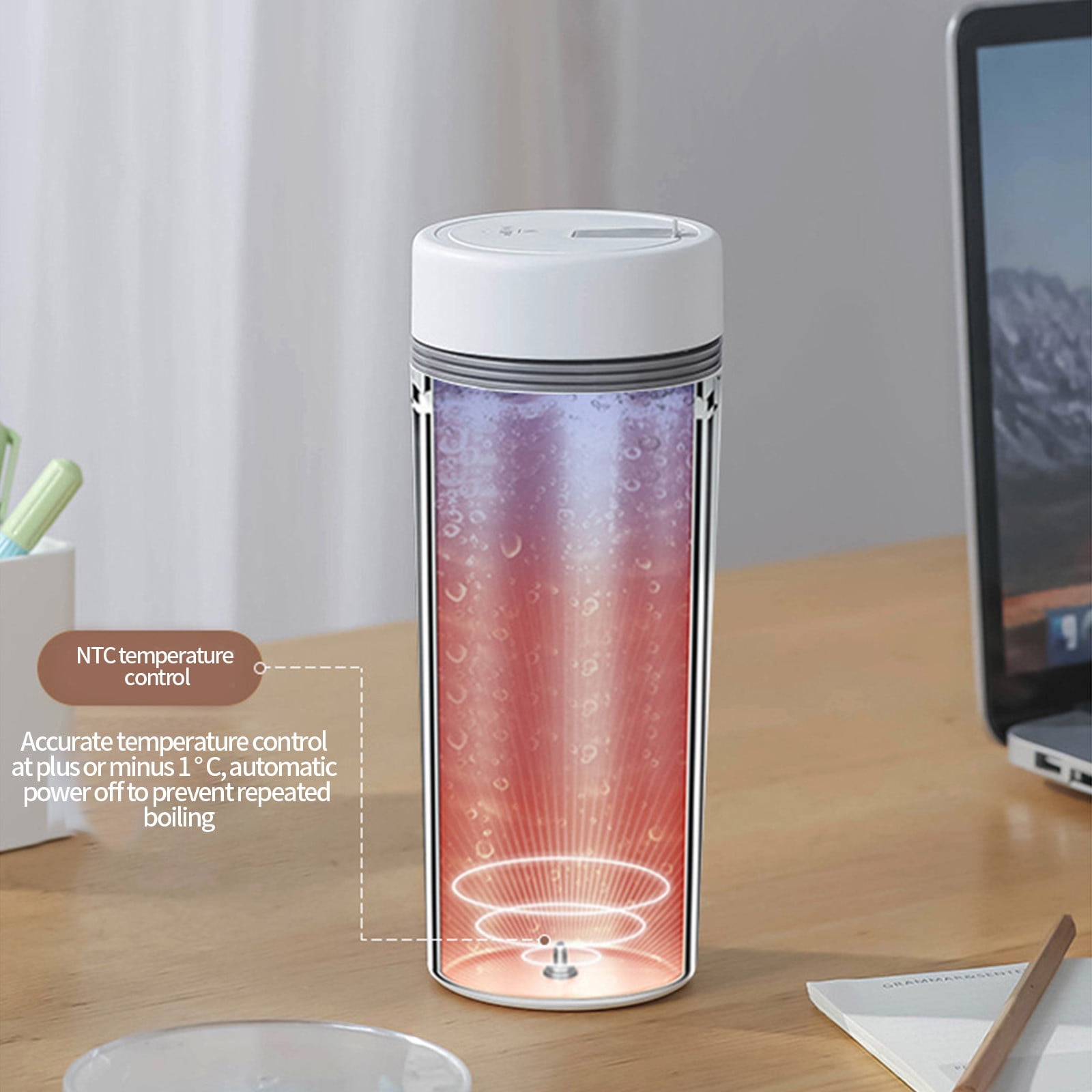 3-in-1 Portable Travel Kettle for Car, 350ml Mini Electric Water Boiler with Food-Grade Stainless Steel, Fast Boil, Auto Shut-Off, Tea Coffee