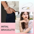 thumbnail image 4 of Pulsera Inicial de Perlas Uxcell para Mujeres, Pulsera de Letra de Perlas con Encanto de Corazón Dorado, Regalos de Cumpleaños de Moda para Mujeres, N, 4 of 7