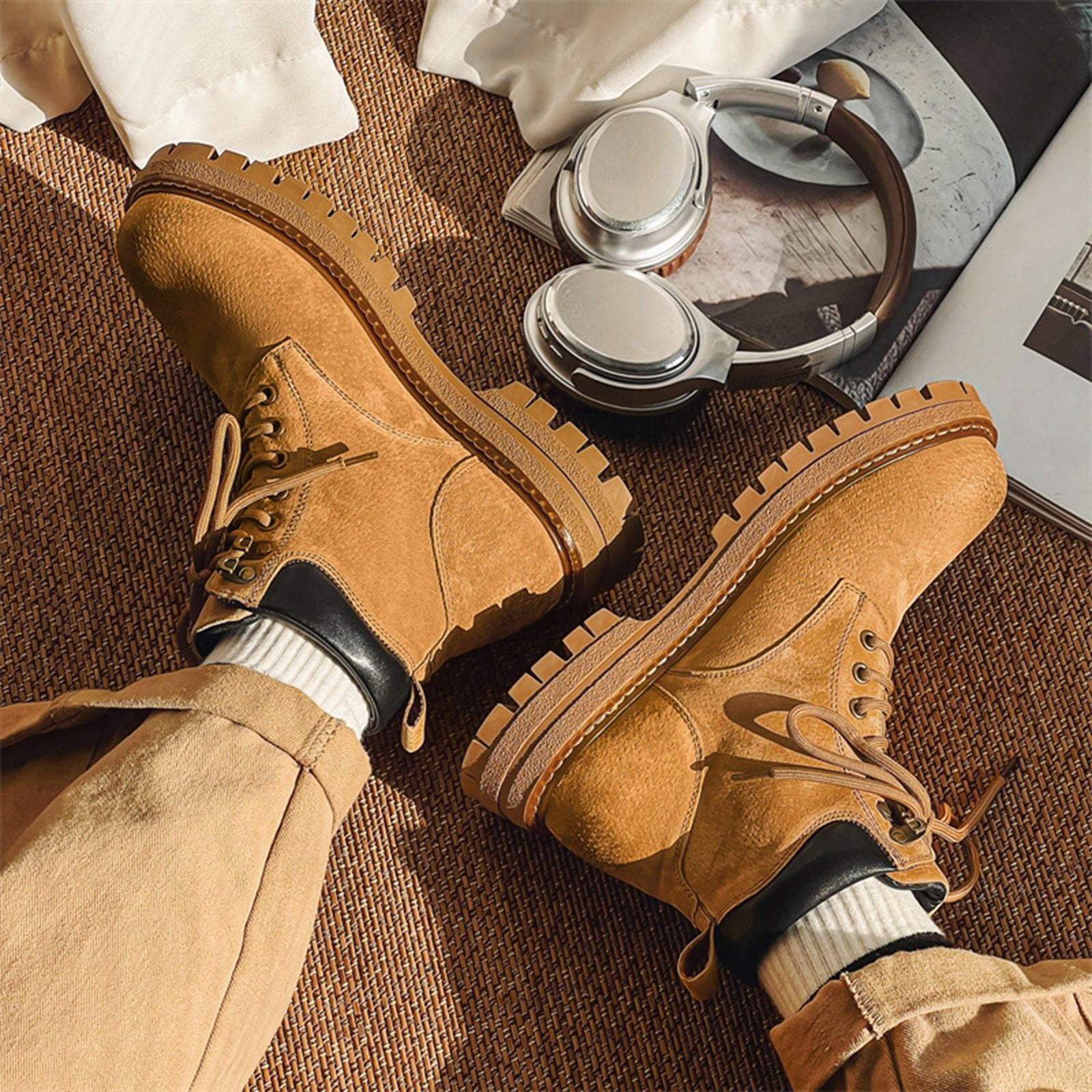 Bmisegm Mens Dress Boots Size 11 Men's Vintage Mountaineering