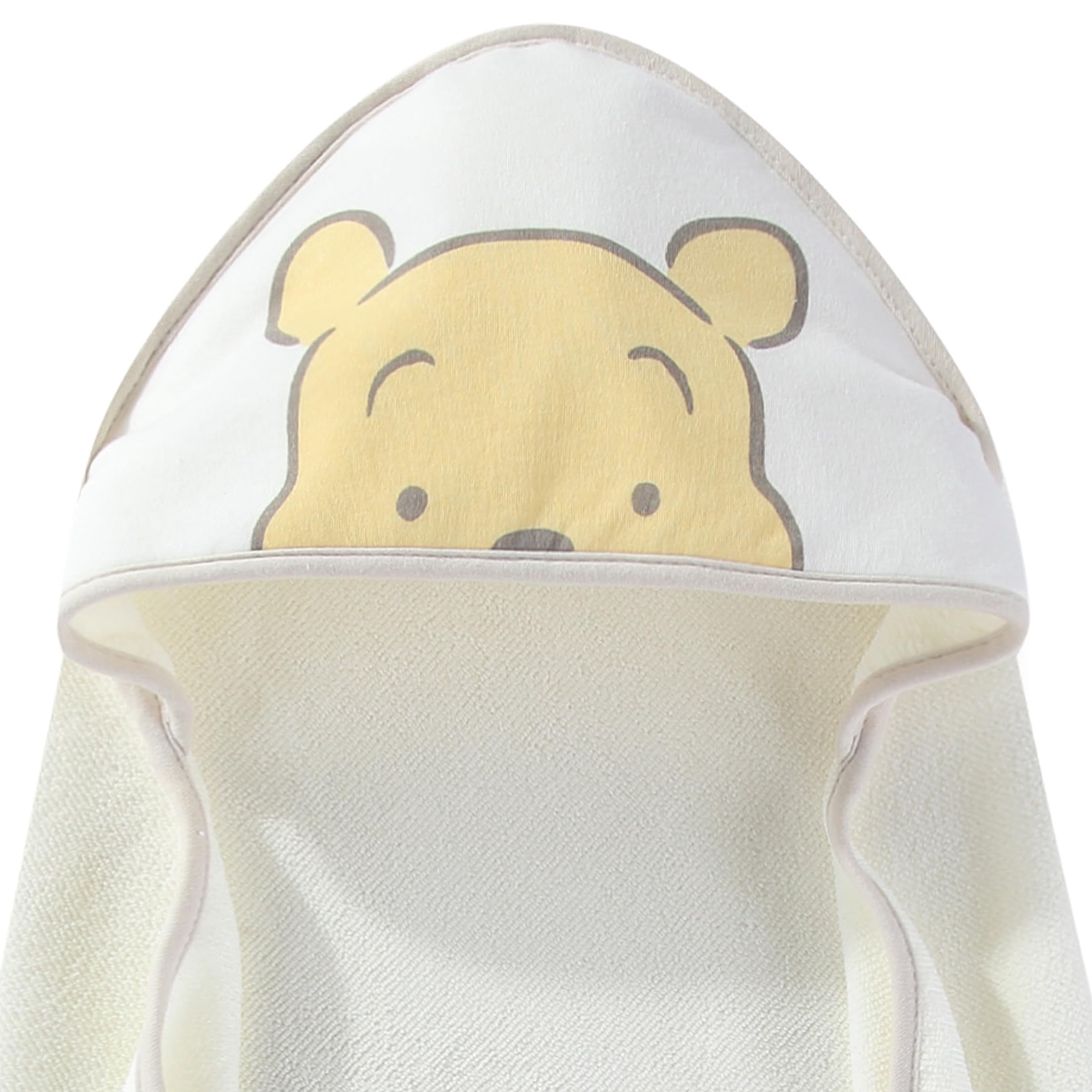 Disney Baby Winnie the Pooh Hooded Baby-Bath Towel with Washcloths for Newborn and Infants, 6 Piece Set, One Size