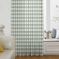 thumbnail image 6 of Sage Green Buffalo Plaid Sheer Curtains 54 Inches Long, Farmhouse Green White Checkered Light Filering Curtains, Breathable Simi Curtain Privacy Drapes for Kitchen Bathroom Small Window Treatment, 6 of 9