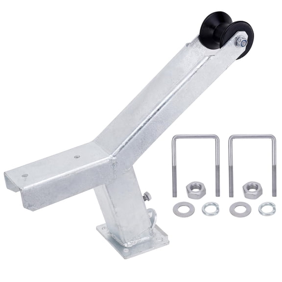 Boat Trailer Winch Post with Trailer Roller Compatible with 3" W X 4" H Trailer Tongue Winch Stands, Height Adjustable Boat Winch Mounts