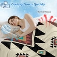 thumbnail image 3 of Southwest Geometric Cooling Blanket,Lightweight Breathable Summer Throw Blanket with Double Sided Cold Effect,Brown Mexican Aztec Boho Tribal Picnic Blankets Bed Sheet for Hot Sleepers 30"x40", 3 of 8