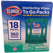 Clorox Disinfecting Wipes To Go Packs - 18 Packs, 360 Wipes