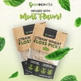 thumbnail image 5 of Dental Floss Picks - Straw Wheat Handle Flossers | Thin & Shred-Resistant Thread for Tight Gaps | Flossers for Adults | Gentle on Gums & Teeth | Gluten-Free & Vegan (100 Pack, Mint), 5 of 9