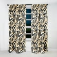 thumbnail image 2 of Designart "Zebra Stripes In Mocha II" Abstract Room Darkening Curtain Single Panel, 2 of 6