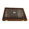 thumbnail image 1 of destyer Lints Jewelry Organizer Large Capacity Storage Box Tray Necklace Rings Holder with Lid for Home Travel Multifunction Case Brown, 1 of 1