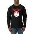 thumbnail image 1 of Wild Bobby, Cute Baseball Mom Ribbon Gift, Mother's Day, Men Long Sleeve Shirt, Black, Small, 1 of 3