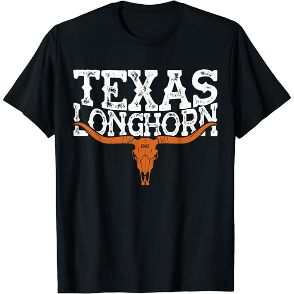 Texas 1845 Vintage Longhorn Cowboy and Rodeo Fan T-Shirt