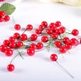 thumbnail image 4 of Christmas Berry Branches Realistic 100PCS Holly Berry Picks Faux Berry Stems, 4 of 9