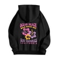 thumbnail image 4 of UngA Womens Zip Up Hoodies Long Sleeve Fall Lightweight Hooded Sweatshirt Oversized Fleece Jacket With Pockets Black,XXL, 4 of 5