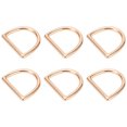 thumbnail image 2 of 120 piezas de anillos en D multiusos de aleación de zinc, hebillas de anillos en D semicirculares para llavero, bolso, cinturón, monedero, color dorado, 2 of 14