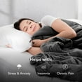 thumbnail image 3 of Toytexx 15 lbs Weighted Blanket with Removable Duvet Cover, Twin Size 60"x80", Grey, for Adults, 3 of 7