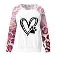 thumbnail image 4 of QUINDOS Valentine Sweatshirts for Women Casual Long Sleeve Love Sweet Round Neck Valentines Graphic Shirt Pullover Tops, 4 of 4