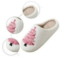 thumbnail image 6 of Daznico Couples Matching Slippers Christmas Plush Terry Cloth Indoor Non- Cozy Warm House Shoes with Embroidery,Size:7, 6 of 9