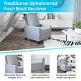 thumbnail image 2 of Flash Furniture Carson Fabric Push Back Recliner, Light Gray, 2 of 14