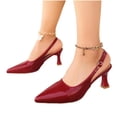 thumbnail image 4 of Purcolt Women's Slingback Kitten Heel Pumps Shoes Closed Pointed Toe Sandals Evening Party Wedding Slip on Dress Shoes, 4 of 7
