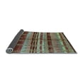 thumbnail image 2 of Ahgly Company Indoor Round Oriental Light Blue Industrial Area Rugs, 5' Round, 2 of 4