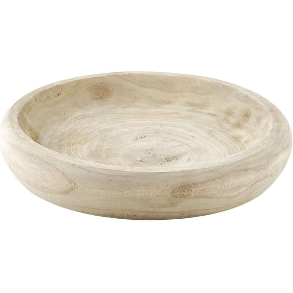 Natural - Large - Paulownia Wood Bowl